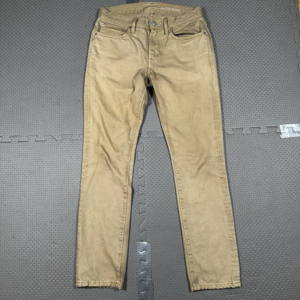 Outerknown Jeans Mens 29x29* Stone Khaki SEA Drifter Tapered Fit 5 Pocket
